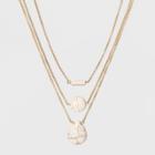 3 Row Layered Necklace - Universal Thread Gold/white