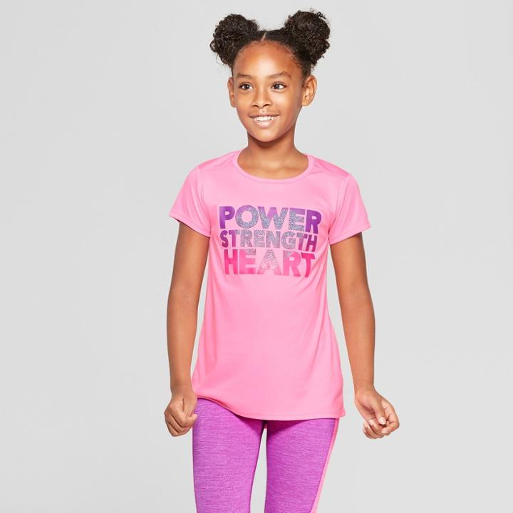 Girls' Power Strength Heart Graphic Tech T-shirt - C9 Champion
