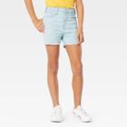 Denizen From Levi's Girls' High-rise Jean Shorts - Light Blue Denim