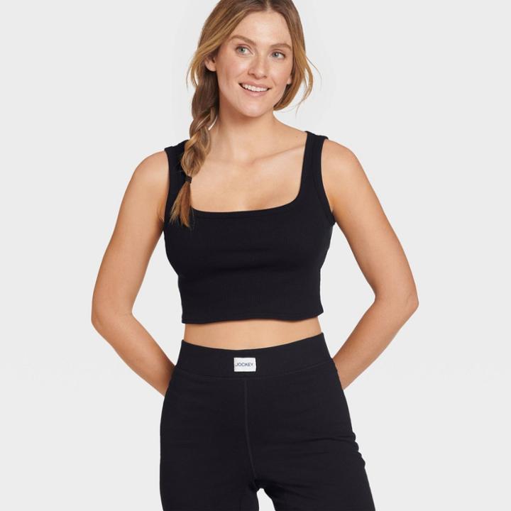 Jockey Generation Women's Cotton Stretch Lounge Tank Top - Black