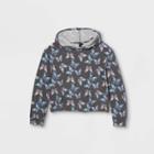 Girls' Graphic French Terry Hoodie - Art Class Charcoal Gray