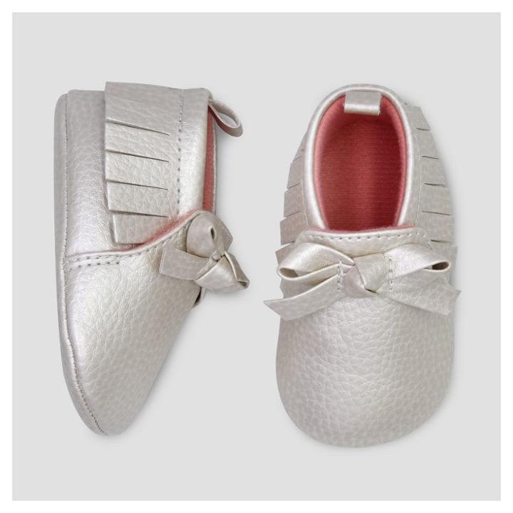 Baby Girls' Moccasin With Bow - Just One You Made By Carter's Gray