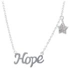 Target Silver Plated Brass Hope Necklace With Cubic Zirconia Star (18), Girl's,