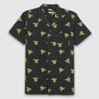 Men's Star Wars: The Mandalorian Yoda Woven Button-down Shirt - Charcoal Gray