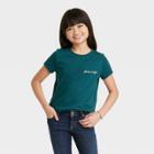 Girls' Printed Short Sleeve Graphic T-shirt - Cat & Jack Green