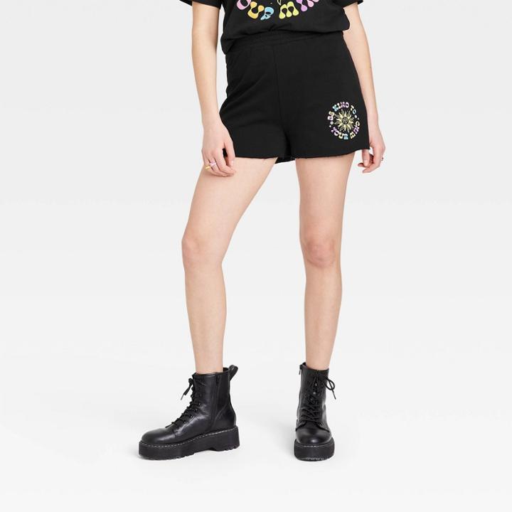 Golden Hour Women's Be Kind To Your Mind Graphic Jogger Shorts - Black