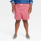 Men's Big & Tall 8 Regular Fit Pull-on Shorts - Goodfellow & Co Red