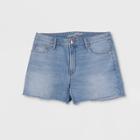 Women's Plus Size High-rise Jean Shorts - Universal Thread Light Blue