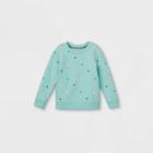 Toddler Girls' French Terry Pullover Sweatshirt - Cat & Jack Teal