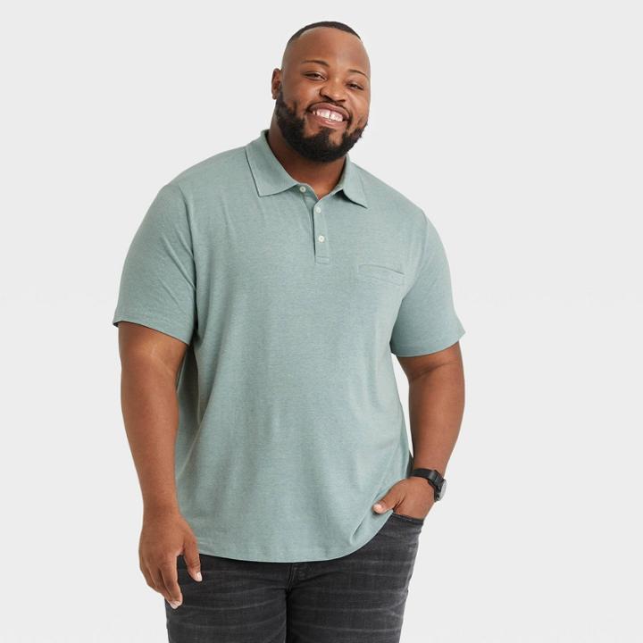 Men's Tall Standard Fit Short Sleeve Collared Polo T-shirt - Goodfellow & Co