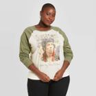 Women's Jimi Hendrix Plus Size 3/4 Sleeve Graphic T-shirt - Ivory