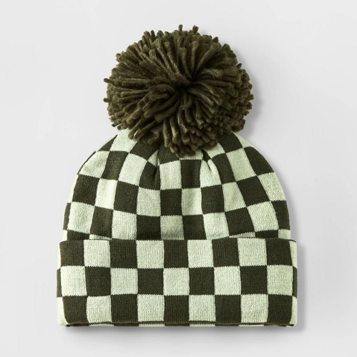 Boys' Cuffed Knitted Beanie - Cat & Jack Green