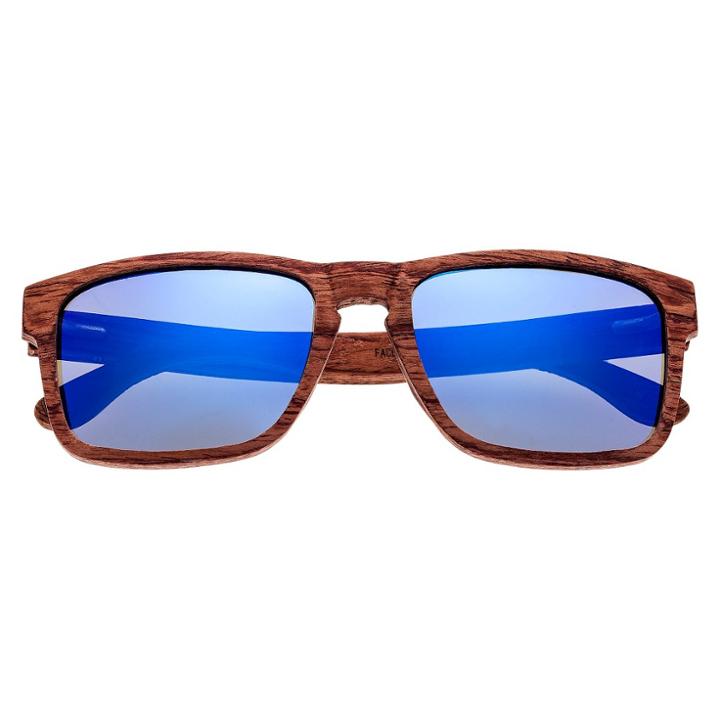 Earth Wood Whitehaven Polarized Sunglasses - Red Rosewood/purple-blue, Adult Unisex, Red Oak