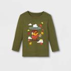 Toddler Boys' Helicopter Squirrel Graphic Long Sleeve T-shirt - Cat & Jack Olive Green