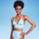 Women's Longline Lace-up Back Bikini Top - Wild Fable