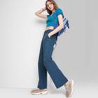 Women's Low-rise Flare Chino Pants - Wild Fable Dark Blue