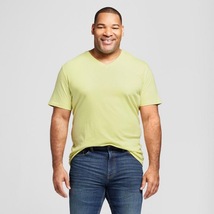 Men's Tall Standard Fit Short Sleeve V-neck T-shirt - Goodfellow & Co Silent