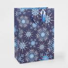 Super Jumbo Snowflakes Christmas Gift Bag Blue - Wondershop