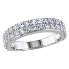 Target 1.52 Ct. T.w. Simulated Sapphire Shared Prong Setting Ring In Sterling Silver
