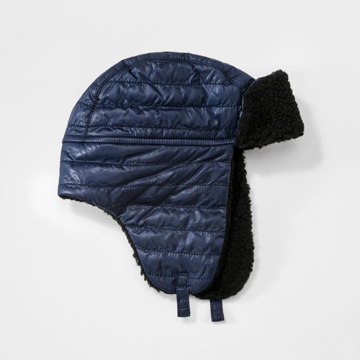 Boys' Puffer Trapper Hat - Cat & Jack Navy (blue)
