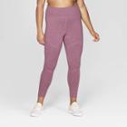 Target Women's Plus Size Performance High-waisted 7/8 Mini Striped Leggings - Joylab Grape Purple