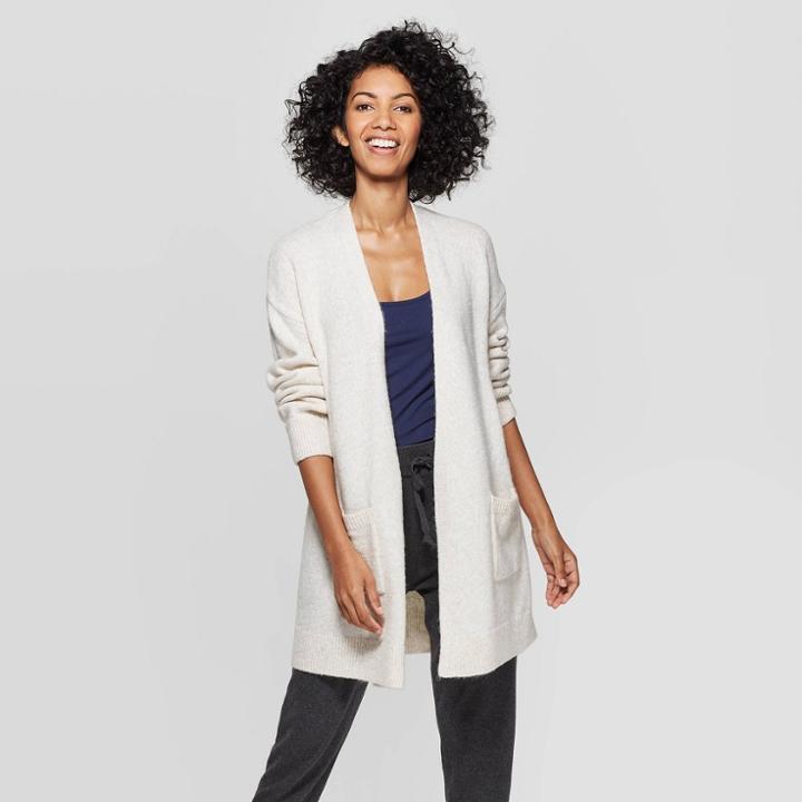 Women's Sweater Robe - Stars Above Oatmeal M/l, Women's,