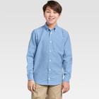 Dickies Boys' Long Sleeve Oxford Uniform Button-down Shirt - Blue L, Boy's,