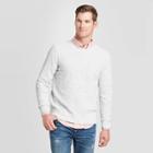 Men's Standard Fit Light Weight Crew Neck Sweater - Goodfellow & Co White S, Men's,