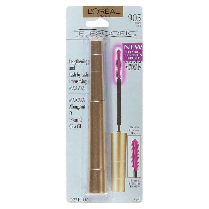L'oreal Paris Telescopic Mascara 905 Black .27 Fl Oz, Black