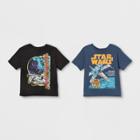 Toddler Boys' 2pk Star Wars Short Sleeve T-shirts - Black/blue 5t,