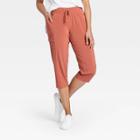 Women's Mid-rise Stretch Woven Tapered Leg Capri Leggings 21 - All In Motion Rust