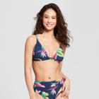 Sunn Lab Swim Women's Tropical Triangle Bikini Top - Navy Tropical
