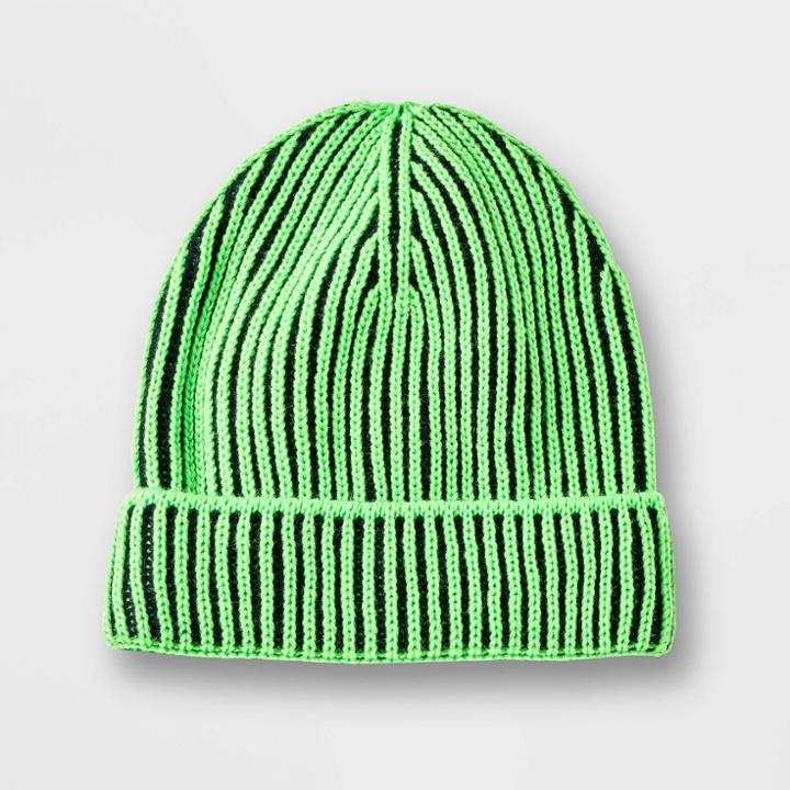 Kids' Ribbed Beanie - Art Class Green