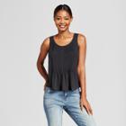 Women's Pintuck Tank - A New Day Black