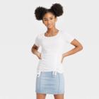 Girls' Cinch Front T-shirt - Art Class White