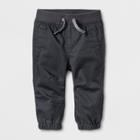 Baby Boys' Twill Joggers - Cat & Jack Gray