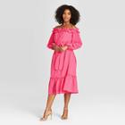 Women's Puff Long Sleeve Dress - Who What Wear Pink