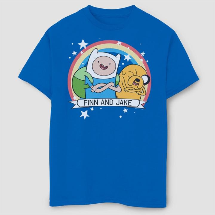 Fifth Sun Boys' Adventure Time Finn And Jake Best Buds T-shirt - Royal Blue