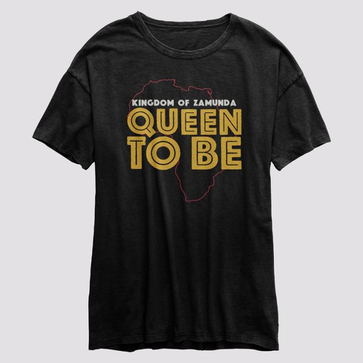 Women's Coming To America Queen To Be Short Sleeve Graphic T-shirt - Black