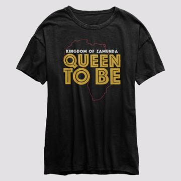 Women's Coming To America Queen To Be Short Sleeve Graphic T-shirt - Black