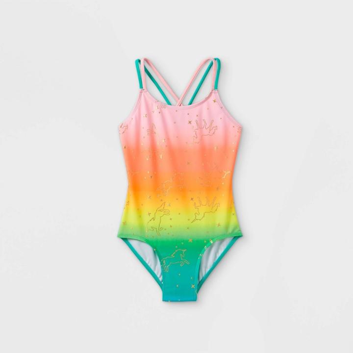 Girls' Rainbow Ombre One Piece Swimsuit - Cat & Jack