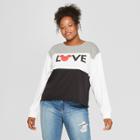 Women's Disney Plus Size Love Mickey Mouse Graphic Sweatshirt (juniors') White
