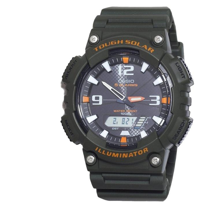 Casio Men's Solar Sport Combination Watch - Green (aqs810w-3avcf)