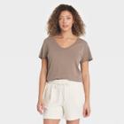 Women's Short Sleeve V-neck T-shirt - A New Day