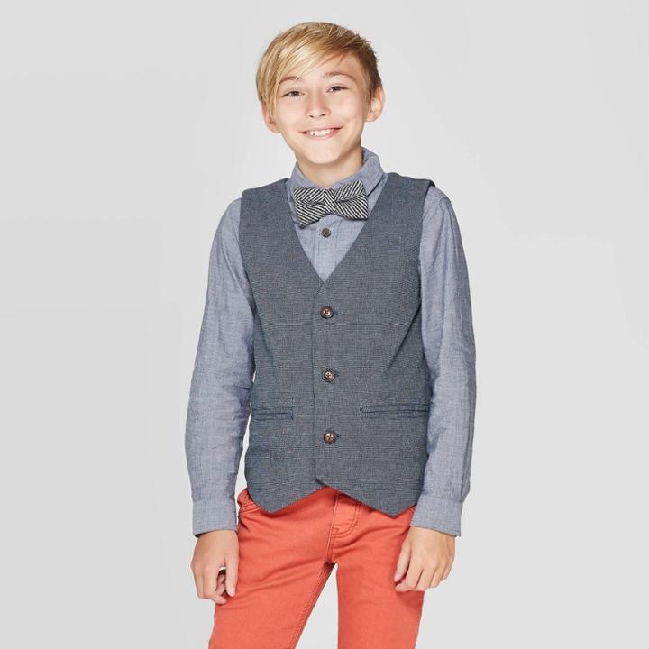 Boys' Sleeveless Suit Vest - Cat & Jack Navy M, Boy's, Size: