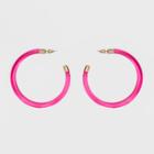 Thick Large Open Trans Hoop Earrings - A New Day Fuchsia