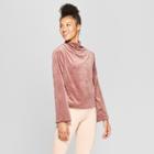 Women's Velour Fleece Pullover - Joylab Rose Taupe