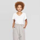 Target Women's Short Sleeve V-neck Dolman T-shirt - Prologue White
