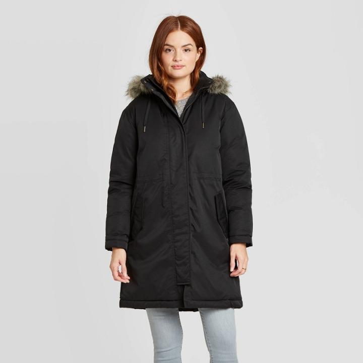 Women's Arctic Parka Coats - Universal Thread Black