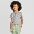 Toddler Boys' Henley T-shirt - Cat & Jack Gray 12m, Toddler Boy's